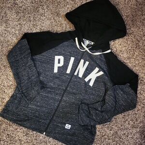 EUC Victoria's Secret PINK Full Zip Hoodie L